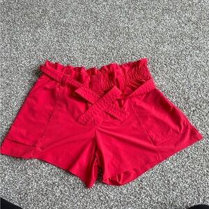 Athleta High Waist Red Shorts